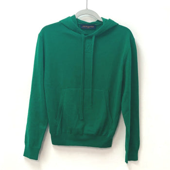 Louis Vuitton Sweater 1A9Fqt Cashmere, Silk, Polyamide Green Lvse Lv Embossed Hoodie Long Sleeve