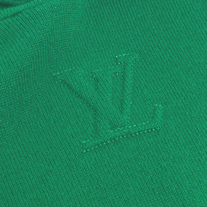 Louis Vuitton Sweater 1A9Fqt Cashmere, Silk, Polyamide Green Lvse Lv Embossed Hoodie Long Sleeve