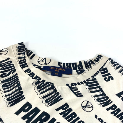 Louis Vuitton Long Sleeve Shirt Flts86 Rayon Black 21Stainless Steel Signature Logo Long Sleeve Top