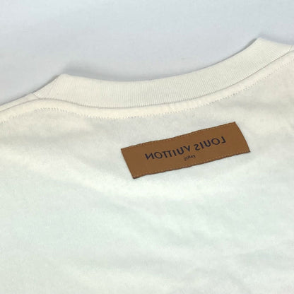Louis Vuitton Short Sleeve T-Shirt 1Ab4Up Cotton White 23Stainless Steel Rainbow Printed T-Shirt