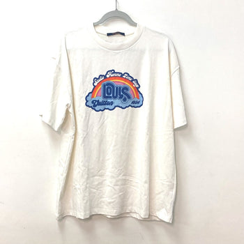 Louis Vuitton Short Sleeve T-Shirt 1Ab4Up Cotton White 23Stainless Steel Rainbow Printed T-Shirt