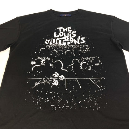 Louis Vuitton Short Sleeve T-Shirt 1Aarpb Cotton Black Lv Concert Print T-Shirt Mens S