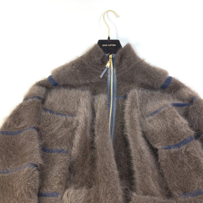 Louis Vuitton Poncho Wool, Cashmere Brown Outerwear Knit Fur Women L