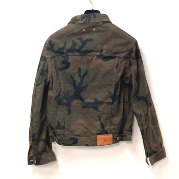 Louis Vuitton Jacket 1A3Fe5 Cotton Green Supreme Supreme Camouflage Camouflage Denim Tracker Mens 46