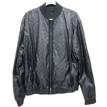 Louis Vuitton Nylon Jacket Rm241Q Nylon, Cotton Black Monogram Reversible Mens L