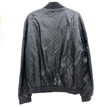 Louis Vuitton Nylon Jacket Rm241Q Nylon, Cotton Black Monogram Reversible Mens L