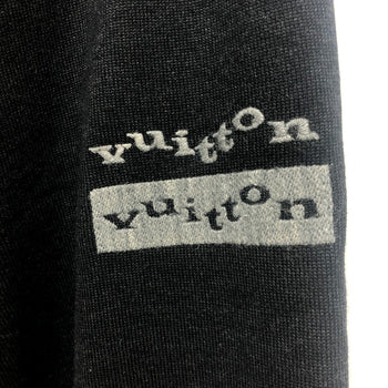 Louis Vuitton Pants Rm231M Wool Black Trousers Bottoms Logo Patch Mens S