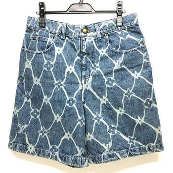 Louis Vuitton Denim Pants 1Afqfd Denim Blue Monogram Print Denim Shorts Mens 28
