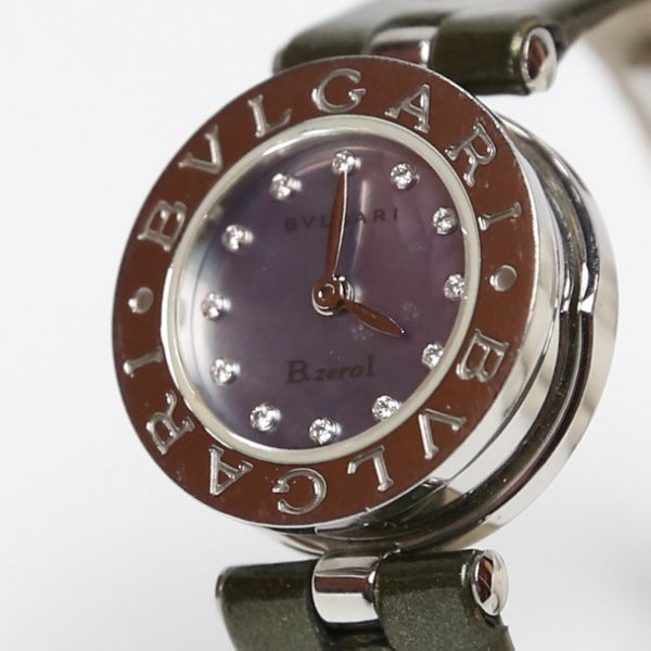 Bvlgari Watches Mp7358 Enamel Stainless Steel Silver B.Zero1 Shell Dial Bz22S Women