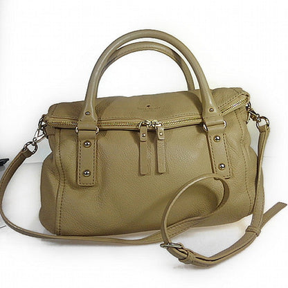 Kate Spade Handbag Leather Khaki Shoulder Bag 2Way Women