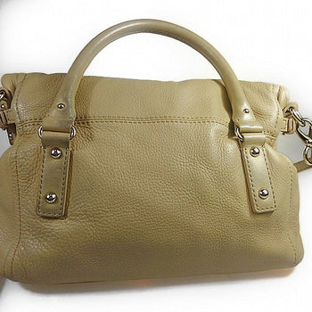 Kate Spade Handbag Leather Khaki Shoulder Bag 2Way Women