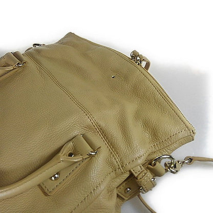 Kate Spade Handbag Leather Khaki Shoulder Bag 2Way Women