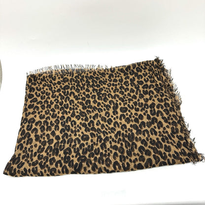 Louis Vuitton Shawl M72215 Silk Brown Etole Leopard Women