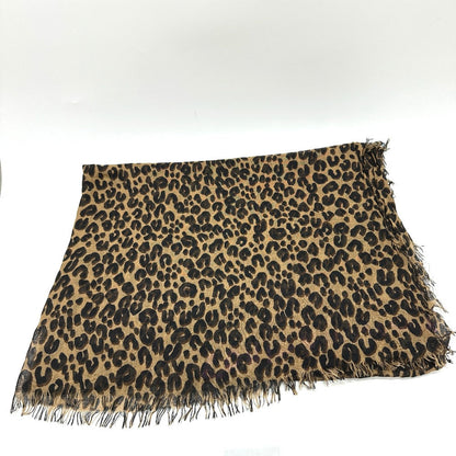 Louis Vuitton Shawl M72215 Silk Brown Etole Leopard Women