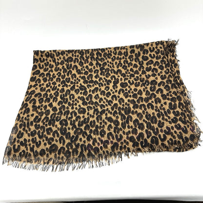 Louis Vuitton Shawl M72215 Silk Brown Etole Leopard Women