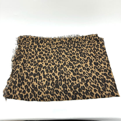 Louis Vuitton Shawl M72215 Silk Brown Etole Leopard Women