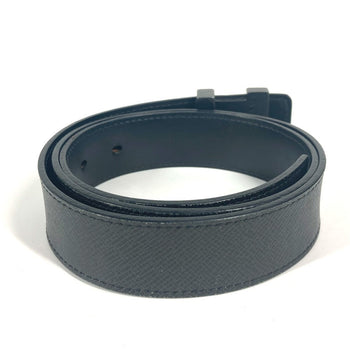 Louis Vuitton Belt M6897V Taiga Leather Black Taiga Santur Lv Initial 35Mm 85
