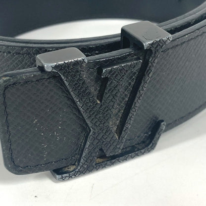 Louis Vuitton Belt M6897V Taiga Leather Black Taiga Santur Lv Initial 35Mm 85