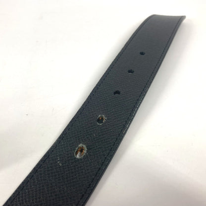 Louis Vuitton Belt M6897V Taiga Leather Black Taiga Santur Lv Initial 35Mm 85