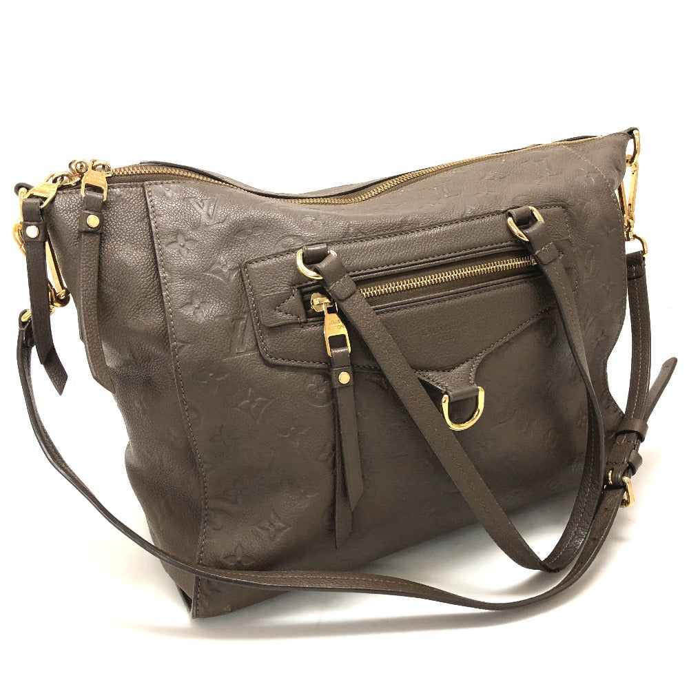 Louis Vuitton Handbag M43409 Monogram Ann Platt Leather Brown Monogram Unplant Remunize Pm Women