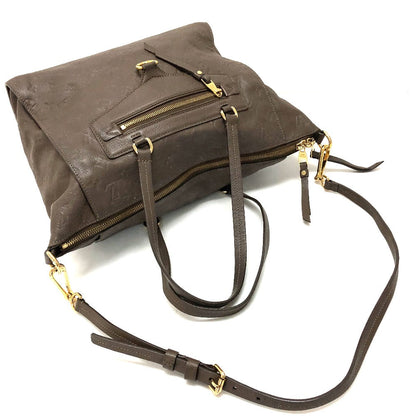 Louis Vuitton Handbag M43409 Monogram Ann Platt Leather Brown Monogram Unplant Remunize Pm Women