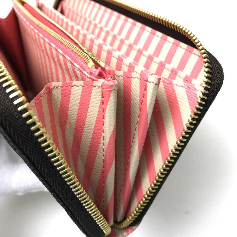 Louis Vuitton Long Wallet Purse N63026 Damier Canvas Brown Damier Trunk Zippy Wallet Women