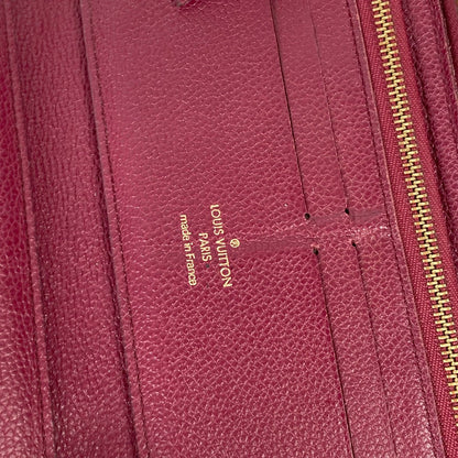 Louis Vuitton Long Wallet Purse M60359 Monogram Ann Platt Leather Red Monogram Ann Platt