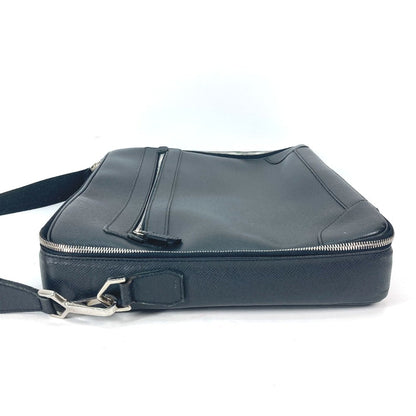 Louis Vuitton Business Bag M32522 Taiga Leather Black Taiga Porto Ordinatour Odessa Mens