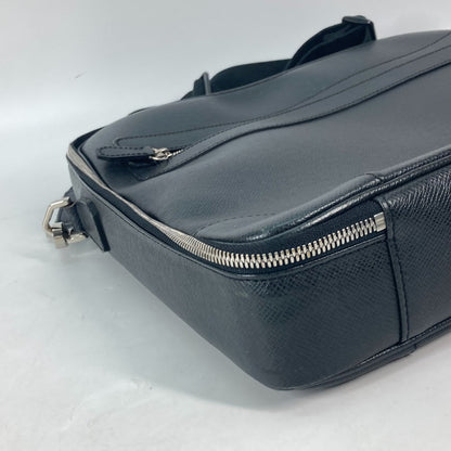 Louis Vuitton Business Bag M32522 Taiga Leather Black Taiga Porto Ordinatour Odessa Mens