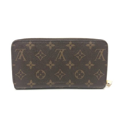 Louis Vuitton Long Wallet Purse M42616 Monogram Canvas Brown Zippy Wallet Mens