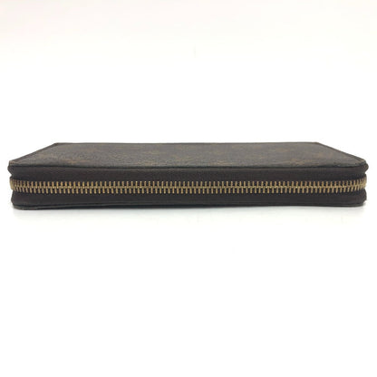 Louis Vuitton Long Wallet Purse M42616 Monogram Canvas Brown Zippy Wallet Mens