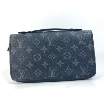 Louis Vuitton Long Wallet Purse M61698 Monogram Eclipse Canvas Black Monogram Eclipse Zippy Xl Mens