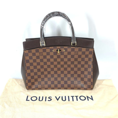 Louis Vuitton Handbag N41150 Damier Canvas Brown Damier Rivoli Mm Women