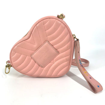 Louis Vuitton Shoulder Bag M53769 Leather Pink New Wave Heart Lv Logo Women