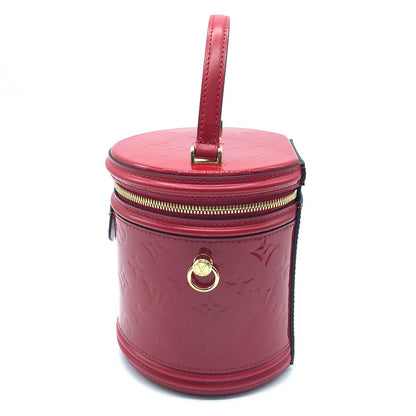 Louis Vuitton Handbag M53998 Patent Leather Red Monogram Vernis Cannes Pm Women