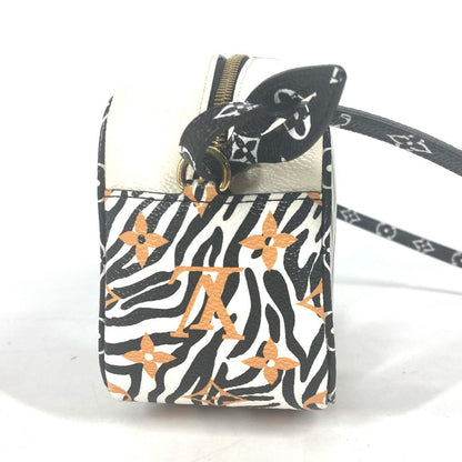 Louis Vuitton Shoulder Bag M67883 Leather Black Monogram Jungle Beach Porch Women