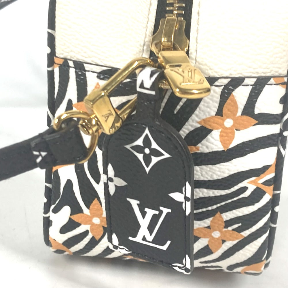 Louis Vuitton Shoulder Bag M67883 Leather Black Monogram Jungle Beach Porch Women