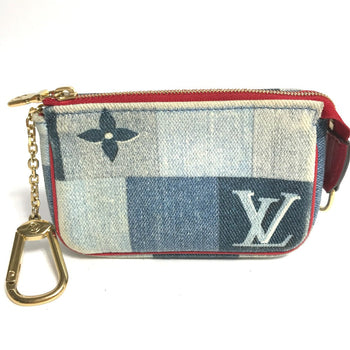 Louis Vuitton Coin Case M68760 Denim Blue Monogram Denim Micro Pochette Accessoires Women