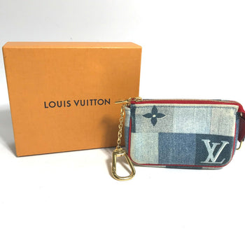 Louis Vuitton Coin Case M68760 Denim Blue Monogram Denim Micro Pochette Accessoires Women