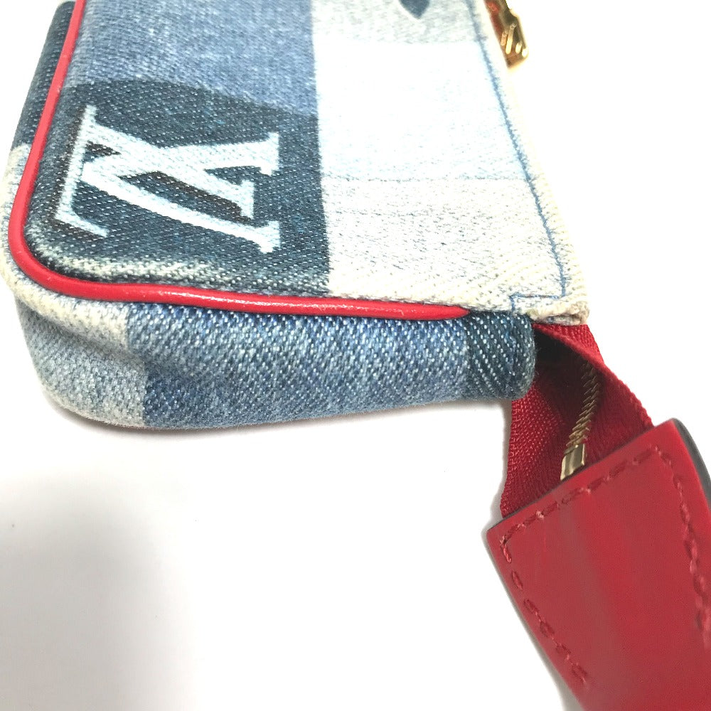 Louis Vuitton Coin Case M68760 Denim Blue Monogram Denim Micro Pochette Accessoires Women