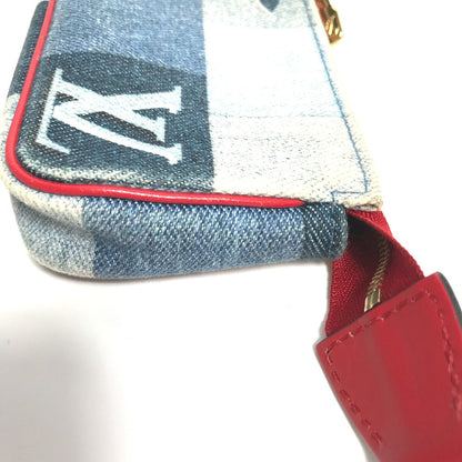 Louis Vuitton Coin Case M68760 Denim Blue Monogram Denim Micro Pochette Accessoires Women