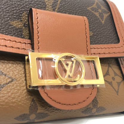 Louis Vuitton Trifold Wallet M68725 Monogram Reverse Canvas Brown Portefeuille Dauphine Women