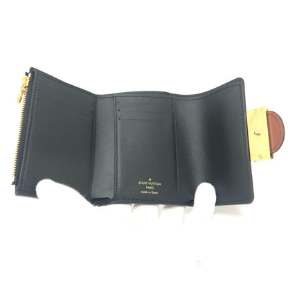 Louis Vuitton Trifold Wallet M68725 Monogram Reverse Canvas Brown Portefeuille Dauphine Women