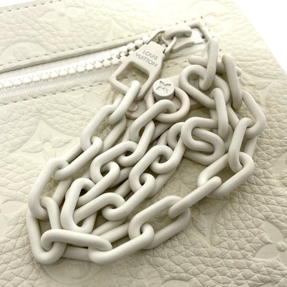 Louis Vuitton Clutch Bag M67462 Taurillon Clemence White Taurillon Clemence Monogram Pochette A4