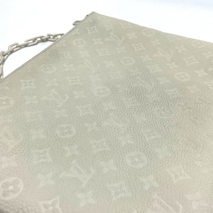 Louis Vuitton Clutch Bag M67462 Taurillon Clemence White Taurillon Clemence Monogram Pochette A4