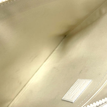 Louis Vuitton Clutch Bag M67462 Taurillon Clemence White Taurillon Clemence Monogram Pochette A4