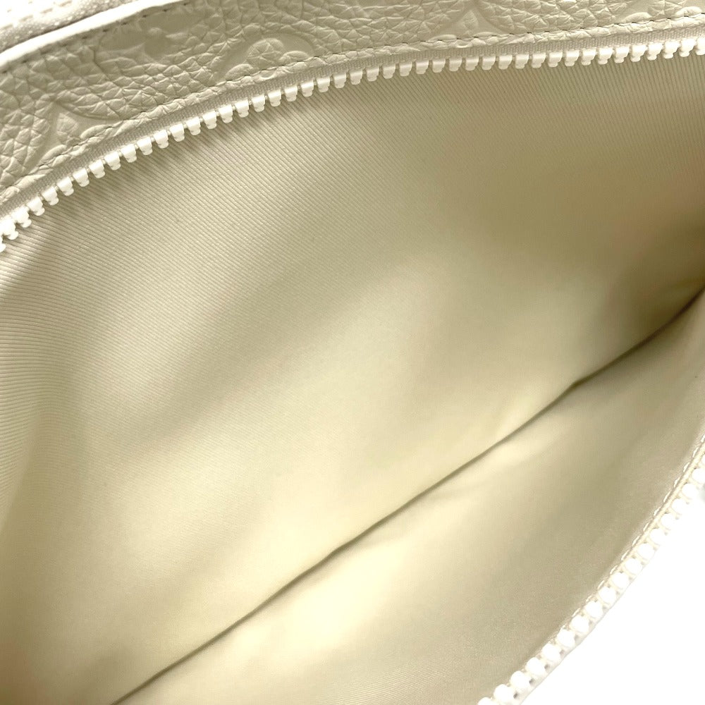 Louis Vuitton Clutch Bag M67462 Taurillon Clemence White Taurillon Clemence Monogram Pochette A4