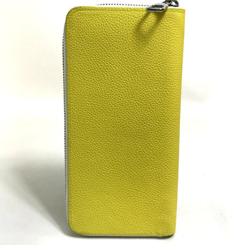 Louis Vuitton Long Wallet Purse M80852 Taurillon Clemence Leather Yellow Logo Zippy Wallet Vertical