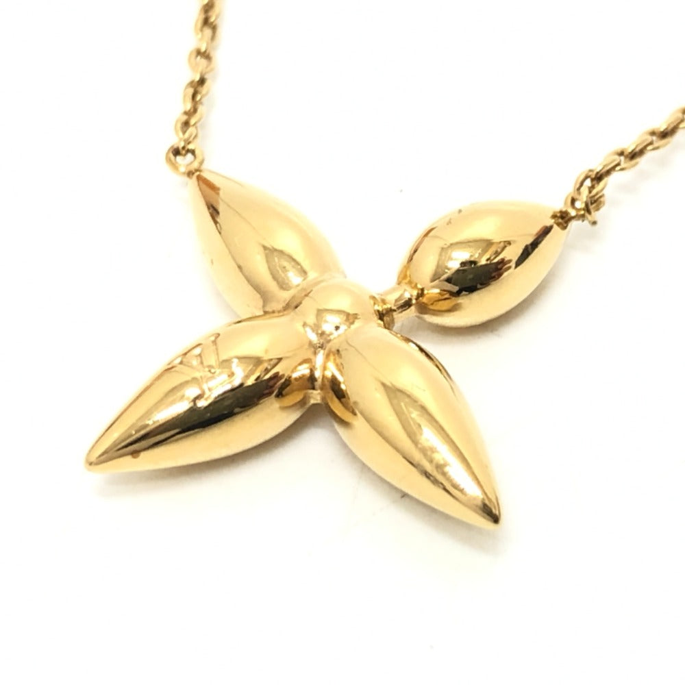 Louis Vuitton Necklace M00365 Gold Plated / Leather Gold Collier Louisette