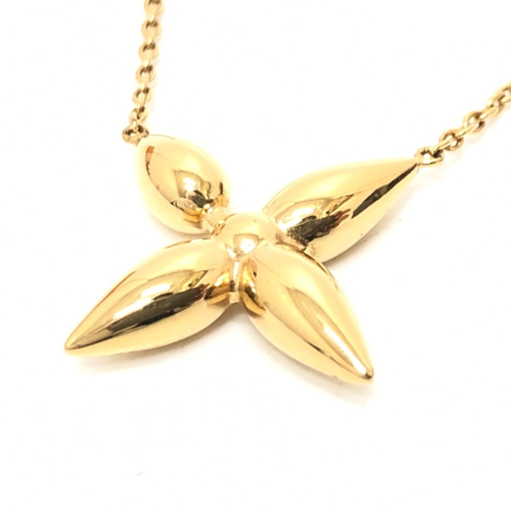 Louis Vuitton Necklace M00365 Gold Plated / Leather Gold Collier Louisette